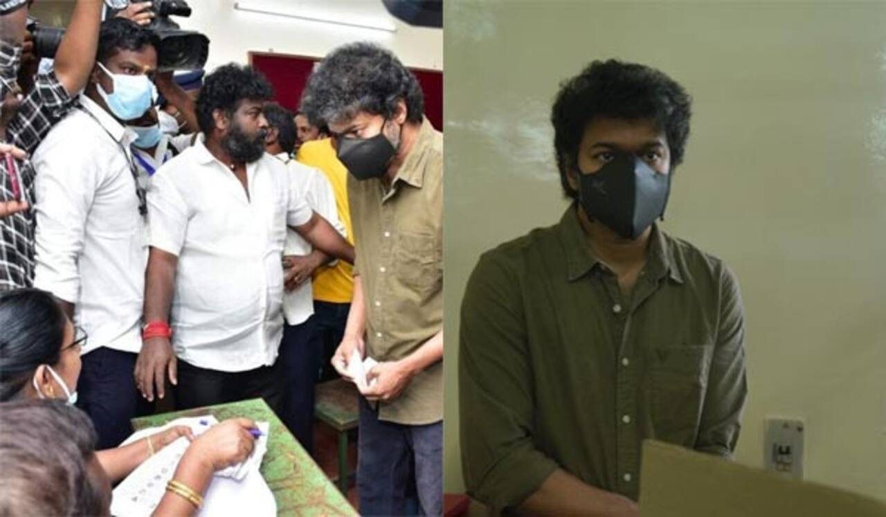 ஓட்டுச்சாவடியில் தள்ளுமுள்ளு : மன்னிப்பு கேட்ட விஜய்