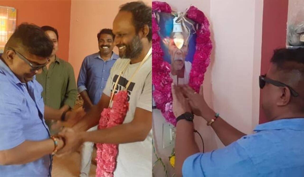 இயக்குனர் மணிகண்டனை கட்டித்தழுவி முத்தமிட்டு வாழ்த்திய மிஷ்கின்
