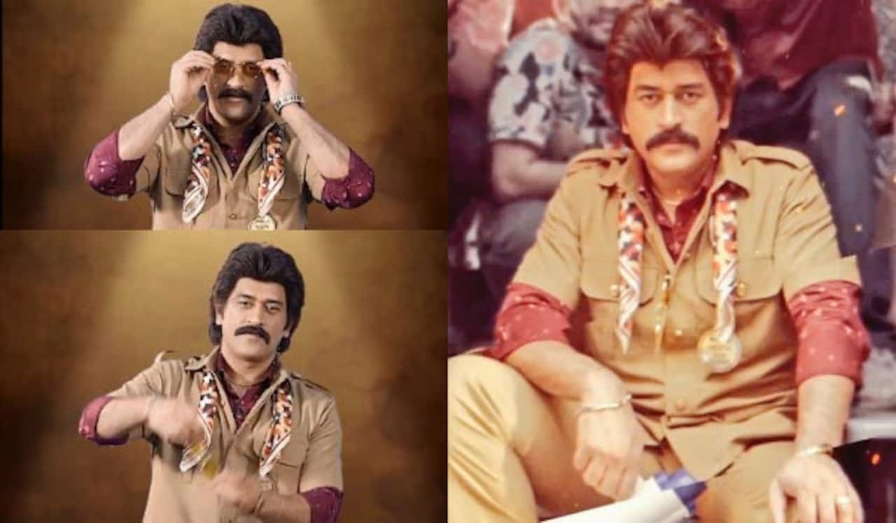 ரஜினியாக மாறி ஸ்டைல் காட்டும் தோனி
