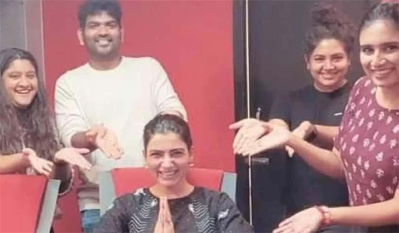 காத்துவாக்குல ரெண்டு காதல் படத்தின் டப்பிங்கை முடித்த சமந்தா