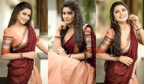 தாவணி போட்ட தீபாவளியே - டெல்னா டேவிஸ் க்யூட் க்ளிக்ஸ்