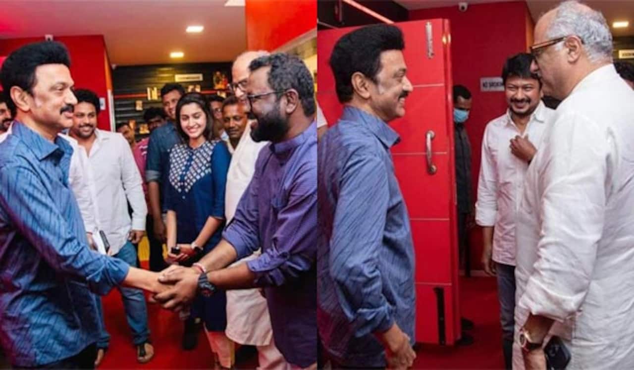 உதயநிதியின் “நெஞ்சுக்கு நீதி” படத்தை பார்த்து வாழ்த்திய முதல்வர்