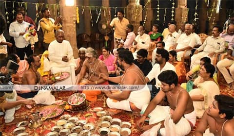 திருக்கடையூர் கோவிலில் இளையராஜாவுக்கு சதாபிஷேகம்