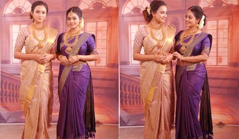 தக தகவென ஜொலிக்கும் ஜனனி, காயத்ரி