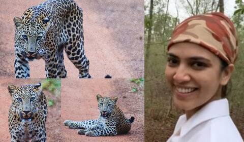 நெருங்கி வந்த சிறுத்தை : ஸ்தம்பித்து போன மாளவிகா