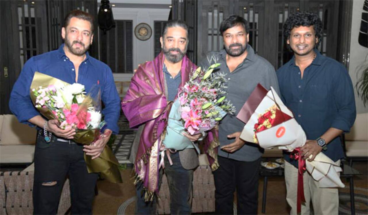 கமல்ஹசானுக்கு தன் வீட்டில் விருந்தளித்த சிரஞ்சீவி
