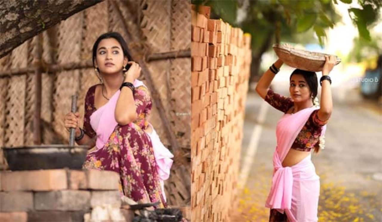 சித்தாள் கெட்டப்பில் காவ்யா அறிவுமணி!