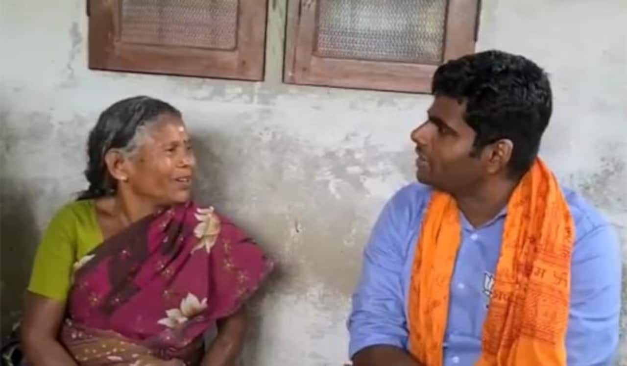 தேசிய விருது பெற்ற பாடகி நஞ்சம்மாளை நேரில் வாழ்த்திய அண்ணாமலை
