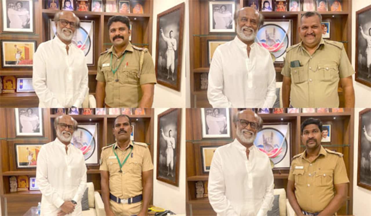 போலீஸாரை வீட்டிற்கு அழைத்து பாராட்டிய ரஜினி