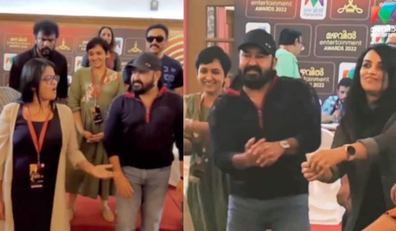 நானி - நஸ்ரியா பாடலுக்கு மோகன்லால் நடனம்