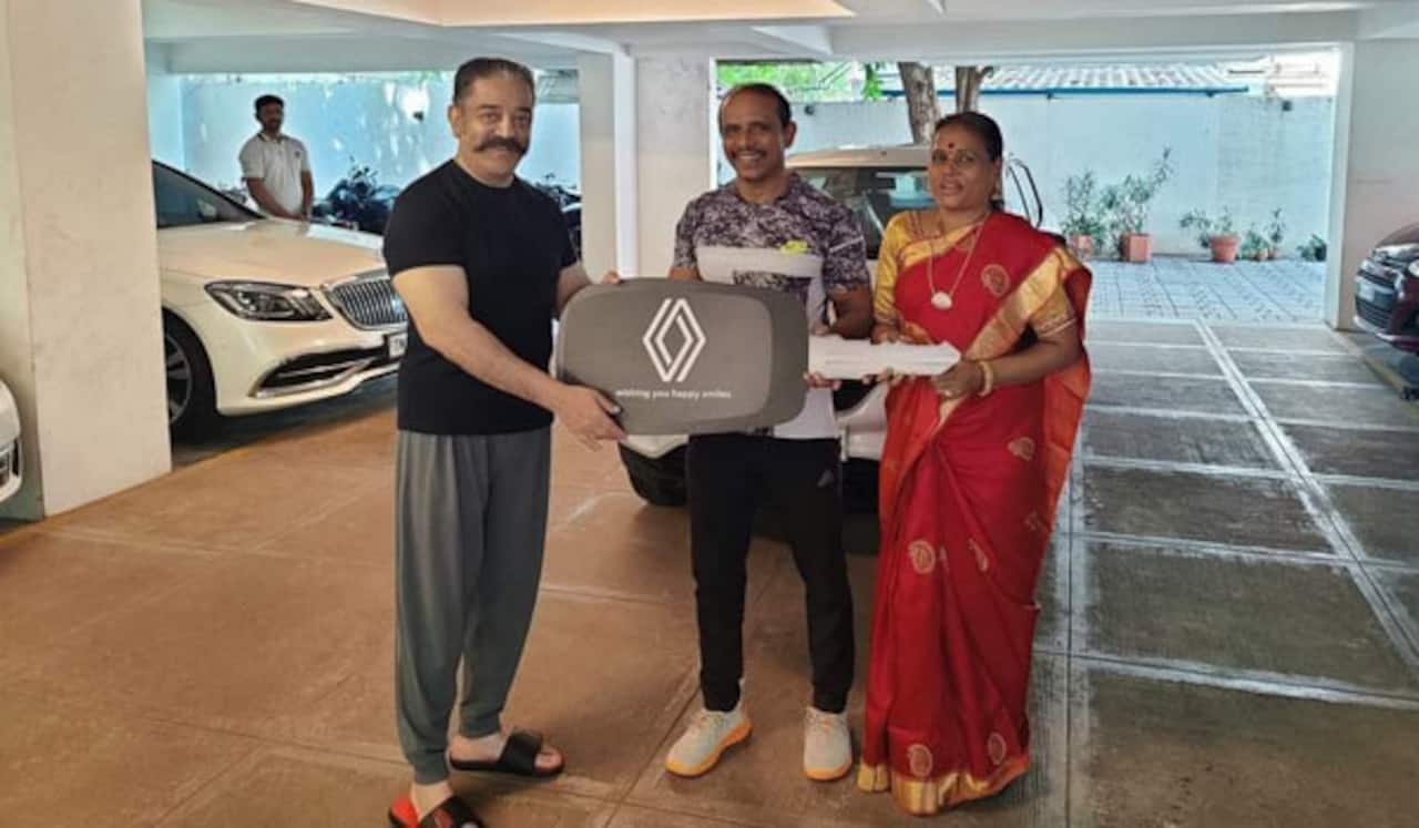 பிட்னஸ் டிரையினருக்கு கார் பரிசளித்த கமல்ஹாசன்