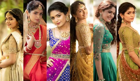 நவராத்திரியை போட்டோ சூட் நடத்திக் கொண்டாடிய அதிதி ஷங்கர்