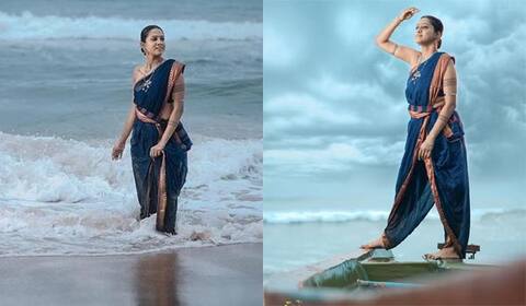 பூங்குழலி கெட்டப்பில் அசத்தும் நியூஸ் ரீடர்