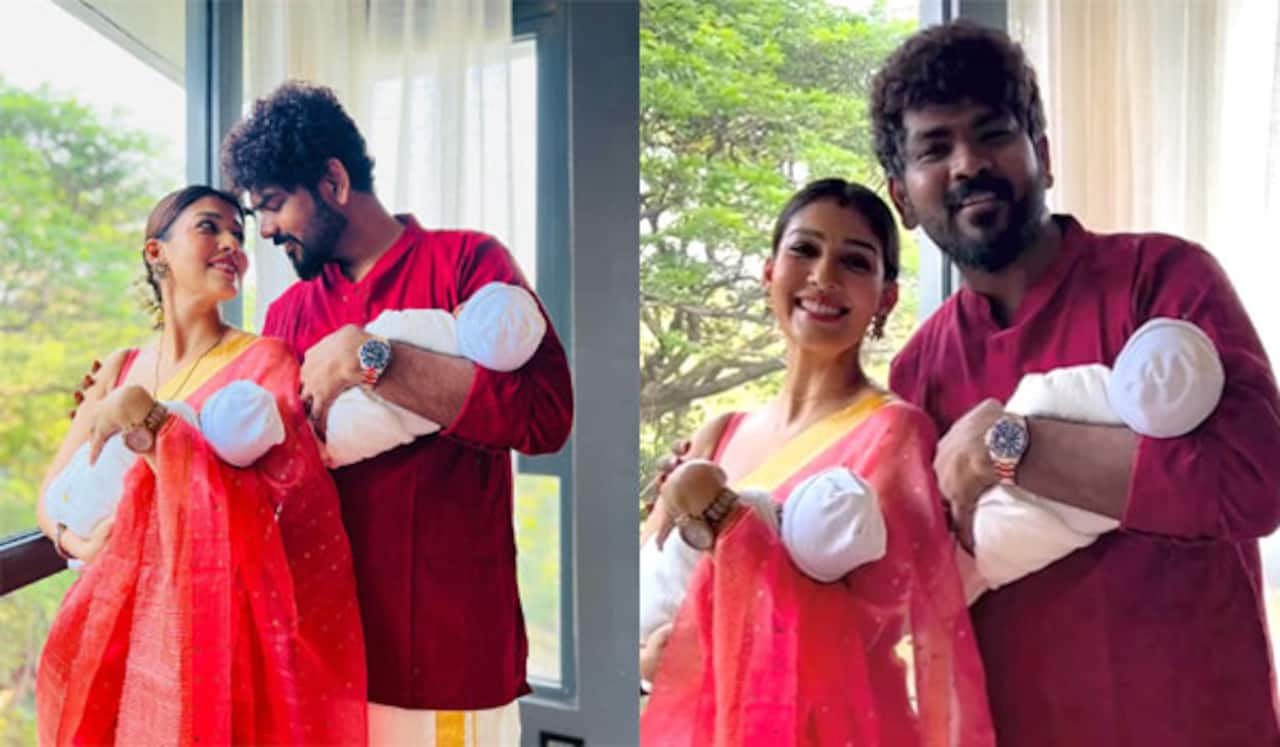 இரட்டை குழந்தைகளுடன் தீபாவளி கொண்டாடிய நயன்தாரா - விக்னேஷ் சிவன்