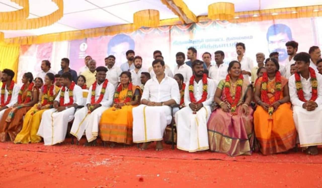 தங்கைகளுக்கு பிரச்னை என்றால் வேட்டியை மடித்து கட்டி வந்து நிற்பேன்: மணமகன்களுக்கு விஷால் எச்சரிக்கை