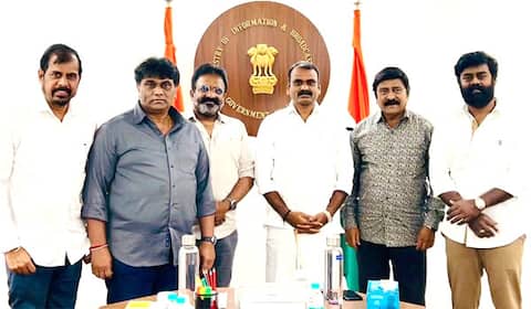 மத்திய அமைச்சர் எல்.முருகனை சந்தித்த தயாரிப்பாளர் சங்கம்
