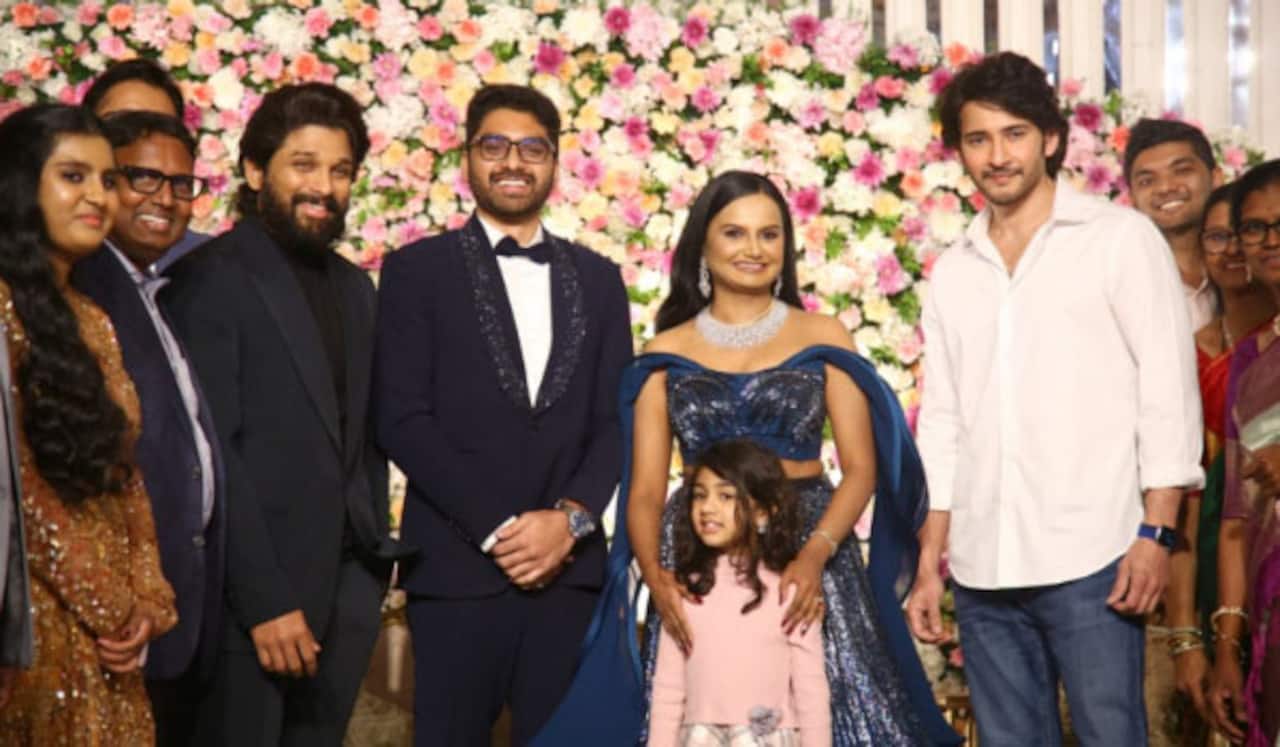 இயக்குனர் குணசேகர் மகள் திருமண வரவேற்பு ; மகேஷ்பாபு, அல்லு அர்ஜுன் பங்கேற்பு