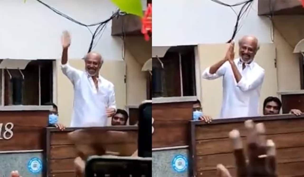 ரசிகர்களை சந்தித்து புத்தாண்டு வாழ்த்துக்கூறிய ரஜினிகாந்த்