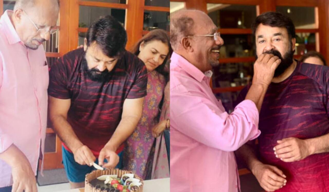 ஸ்படிகம் இயக்குனருடன் புத்தாண்டை கொண்டாடிய மோகன்லால்