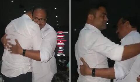 வாரிசு இயக்குனர் வம்சியை கட்டித் தழுவி வாழ்த்திய அவரது அப்பா