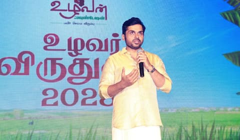 யாராக வேண்டுமானாலும் இரு, விவசாயியாகவும் இரு: கார்த்தி வேண்டுகோள்
