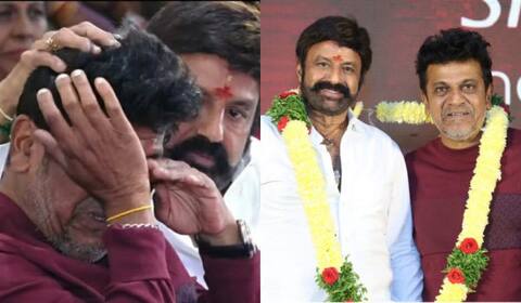 கண்கலங்கிய சிவராஜ்குமார் : ஆறுதல் சொன்ன பாலகிருஷ்ணா