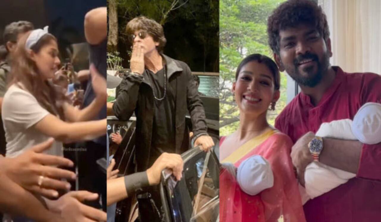 குழந்தைகளை பார்க்க நயன்தாராவின் வீட்டிற்கு விசிட் அடித்த ஷாருக்கான்