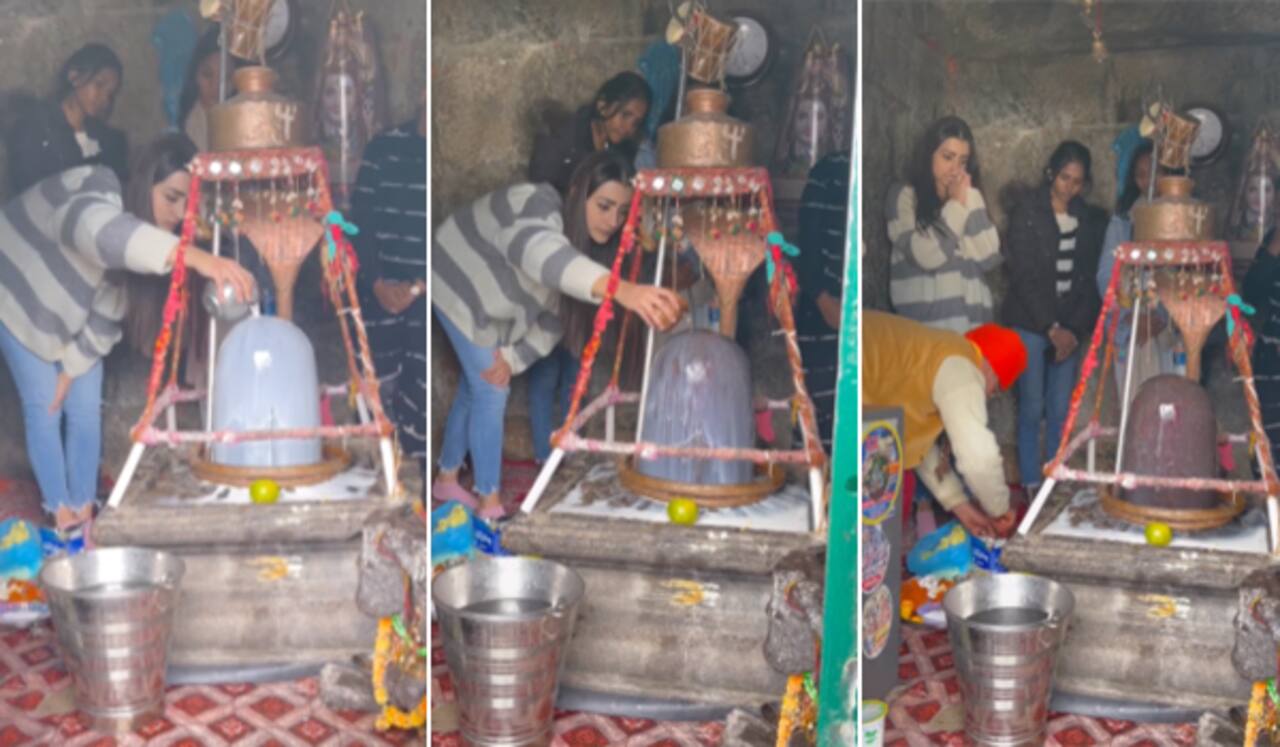 காஷ்மீர் சிவன் கோயிலில் த்ரிஷா சிவராத்திரி வழிபாடு