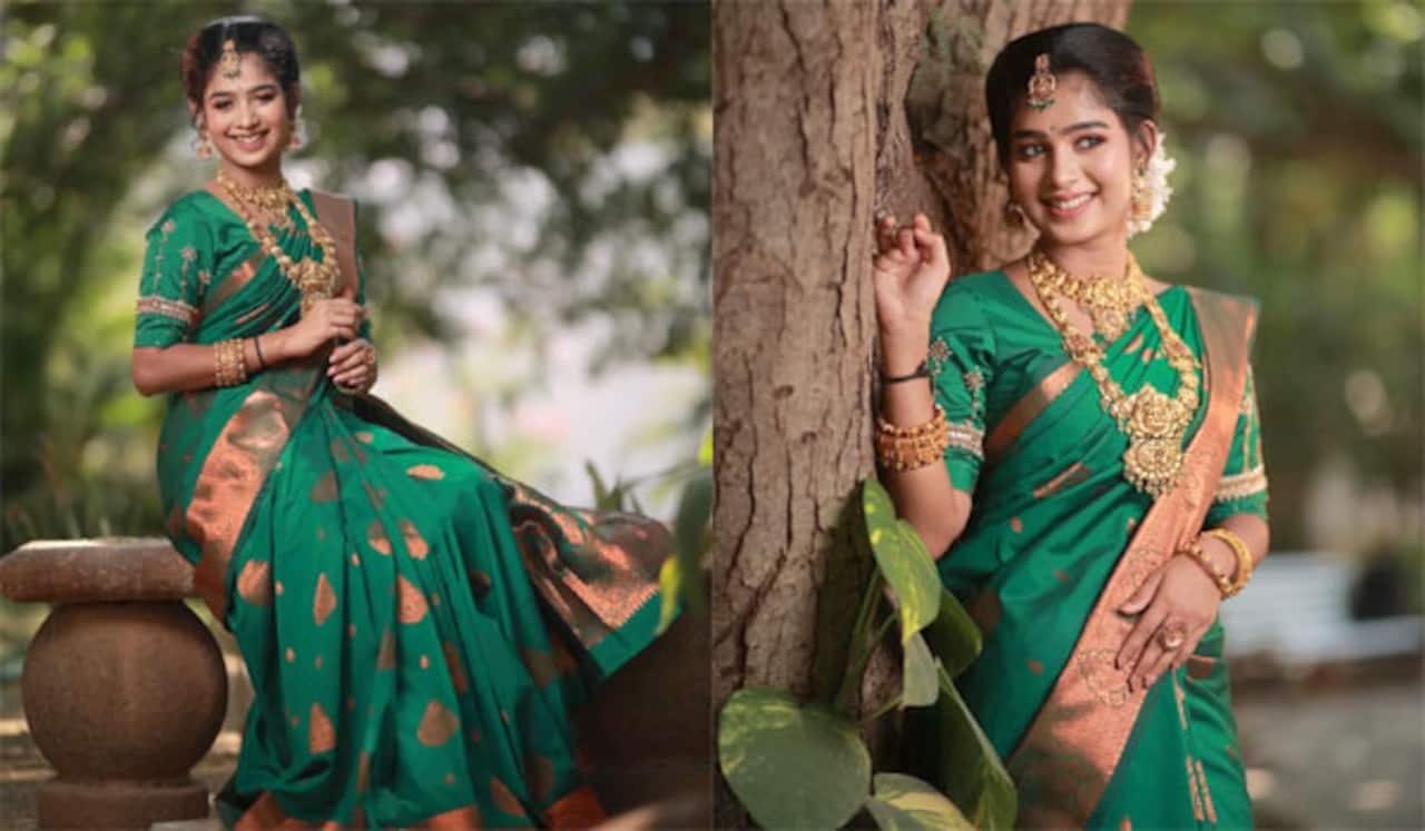 புடவையில் ஜொலிக்கும் பிக்பாஸ் ஜனனி : வைரலாகும் க்யூட் கிளிக்ஸ்