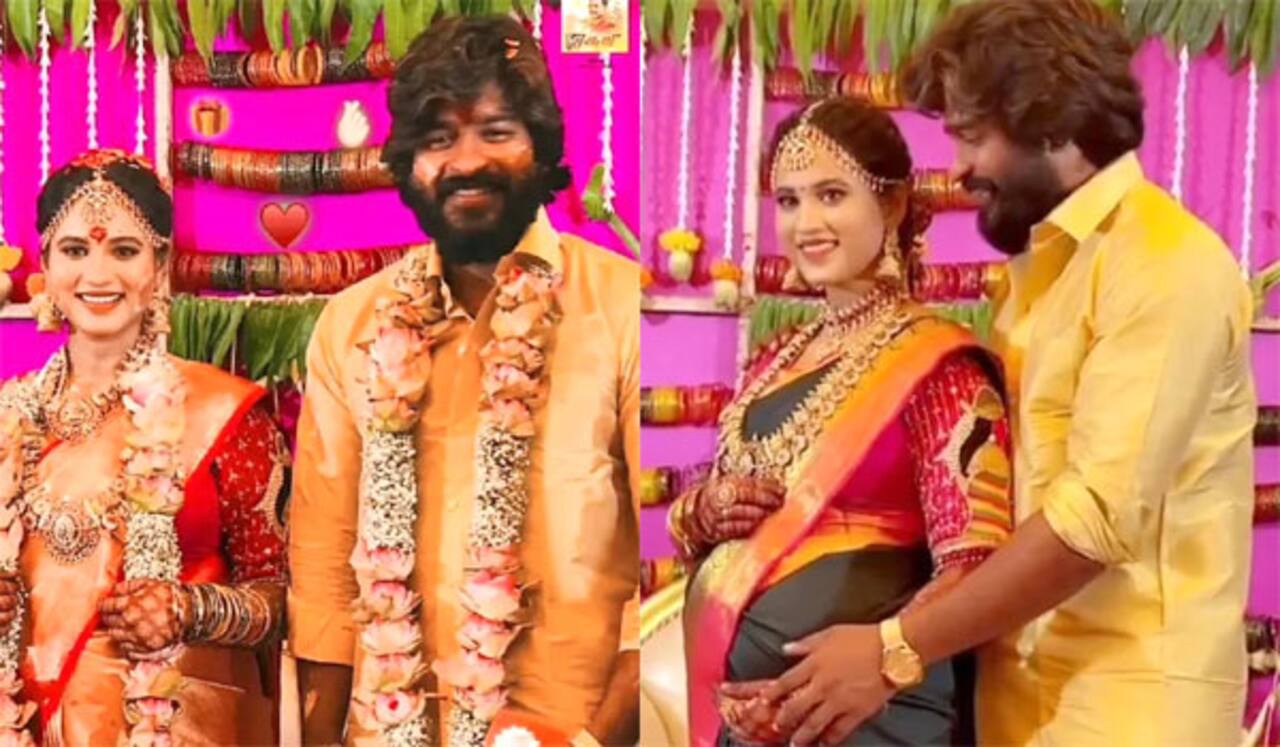 கோலாகலமாக நடந்த வளைகாப்பு : மகிழ்ச்சியில் கண்மணி - நவீன்