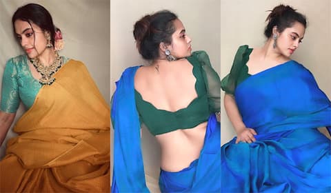 சேலையில் ஹாட் மாடலாக மாறிய யமுனா சின்னத்துரை