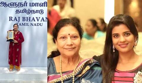 சிறந்த அன்னை : ஐஸ்வர்யா ராஜேஷ் அம்மாவுக்கு கவர்னர் விருது
