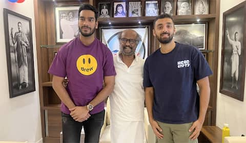 ரஜினியை சந்தித்த கிரிக்கெட் வீரர்கள்