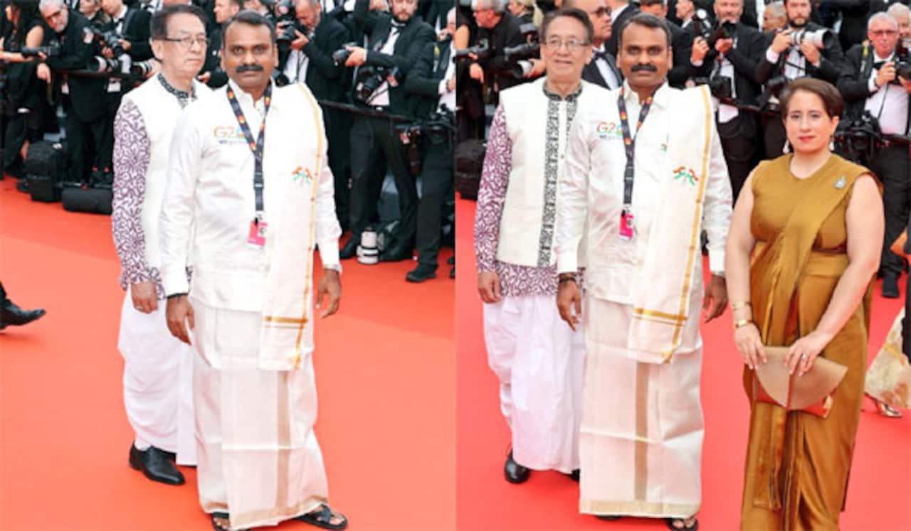 கேன்ஸ் திரைப்பட விழா தொடங்கியது : வேஷ்டி சட்டை அணிந்து பங்கேற்ற அமைச்சர் எல்.முருகன்