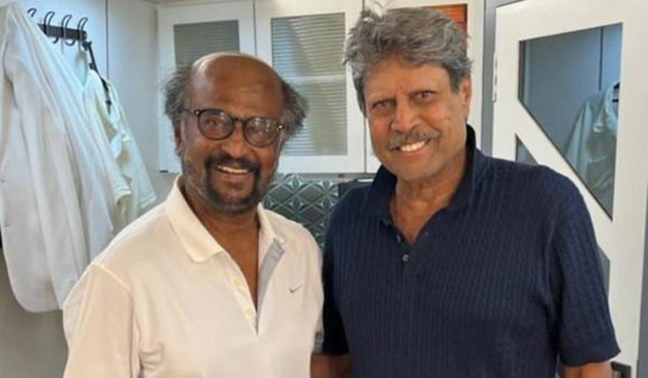 ரஜினிகாந்த் - கபில்தேவ் சந்திப்பு