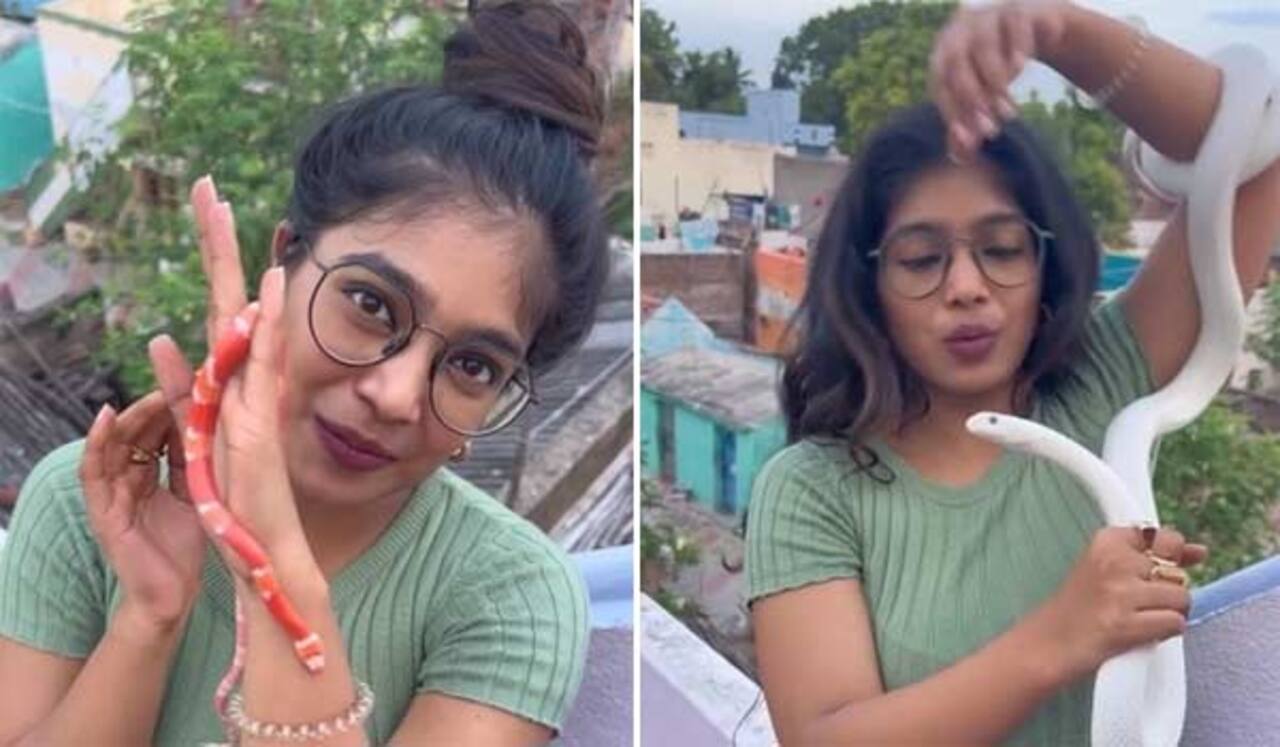 நான் கொஞ்சம் ரக்கட்: பாம்புவுடன் கொஞ்சி விளையாடும் பார்வதி!