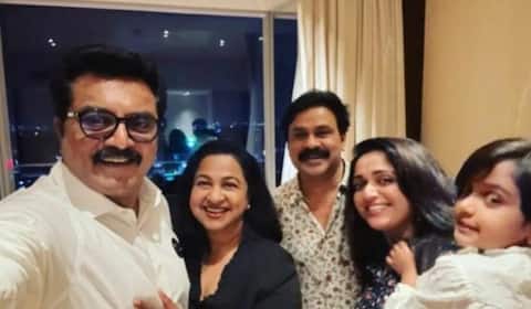 பாந்த்ரா படப்பிடிப்பில் குடும்பத்தோடு சந்தித்து மகிழ்ந்த திலீப்-சரத்குமார்