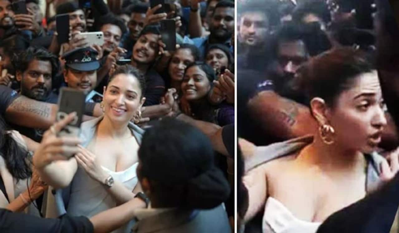 கூட்டத்தில் சிக்கித் தவித்த தமன்னா