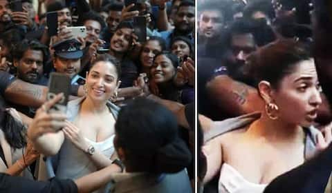 கூட்டத்தில் சிக்கித் தவித்த தமன்னா