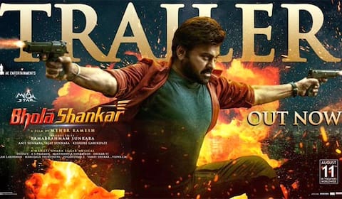 வேதாளம் தெலுங்கு ரீமேக்கான போலா சங்கர் டிரைலர் : அதிரடி காட்டும் சிரஞ்சீவி