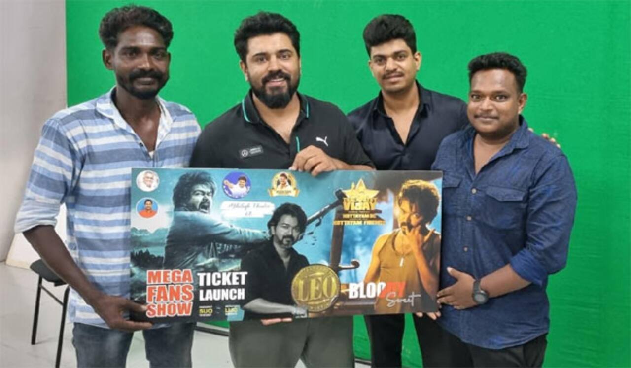 லியோ முதல் காட்சி டிக்கெட்டை  வெளியிட்ட நிவின் பாலி