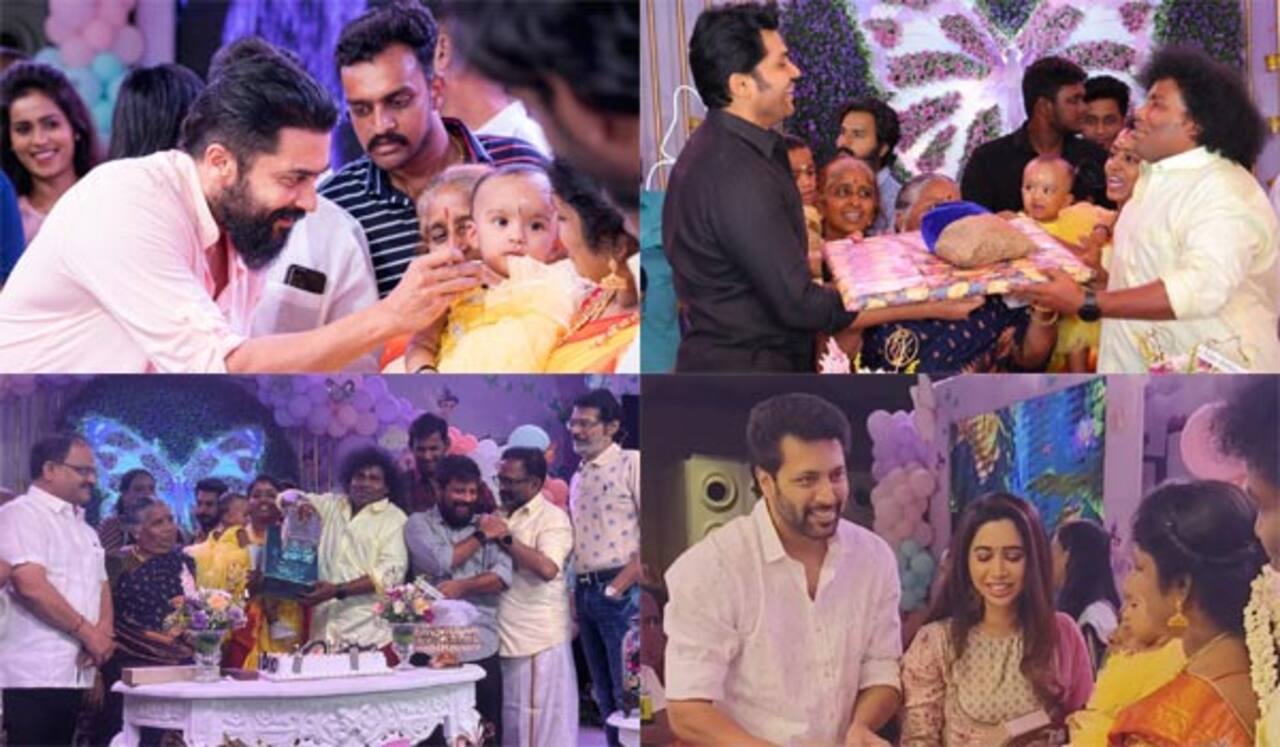 யோகி பாபுவின்  மகள் பிறந்தநாளில் குவிந்த பிரபலங்கள்