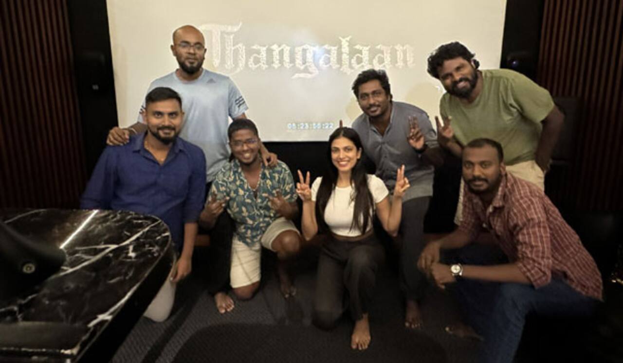 தங்கலான் படத்தின் டப்பிங் பணிகளை முடித்த மாளவிகா மோகனன்