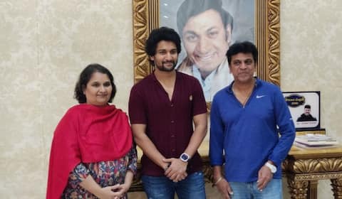 பெங்களூருக்கு வந்த நானியை வரவேற்று உபசரித்த சிவராஜ்குமார்