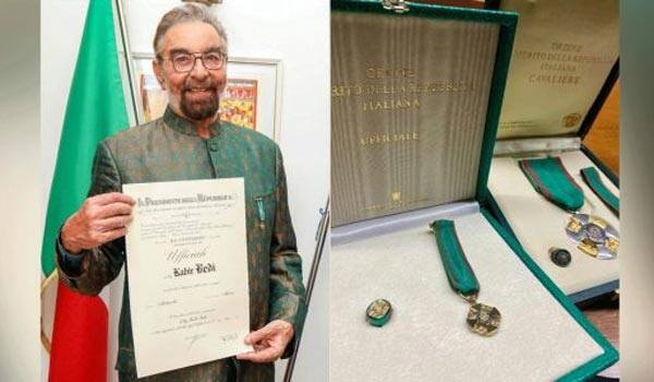 இத்தாலிய அரசின் உயரிய விருது பெற்ற கபீர் பேடி