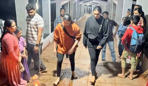 பாதயாத்திரையாக திருமலைக்கு நடந்து சென்ற தீபிகா படுகோனே