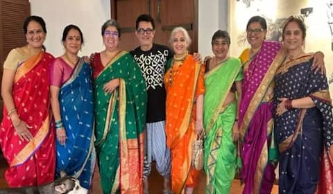 அமீர்கான் மகள் திருமணத்தில் நவராத்திரி பாரம்பரிய புடவைகளை அணிந்த குடும்பத்தினர்