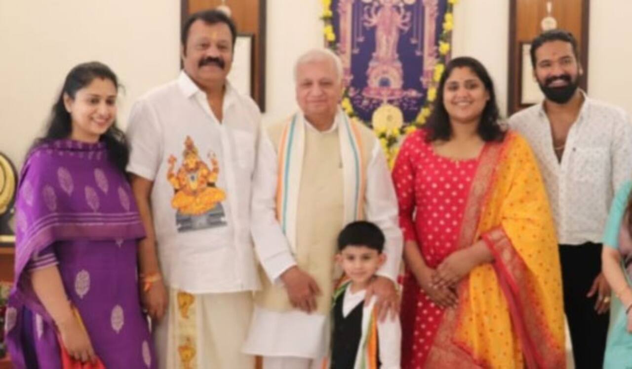 மகளின் திருமணத்திற்காக கேரள கவர்னருக்கு விருந்தளித்த சுரேஷ்கோபி