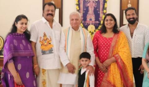 மகளின் திருமணத்திற்காக கேரள கவர்னருக்கு விருந்தளித்த சுரேஷ்கோபி