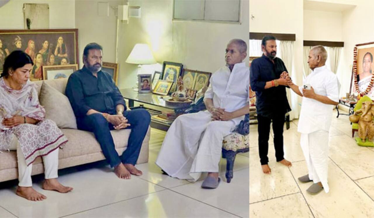இளையராஜாவுக்கு ஆறுதல் சொன்ன தெலுங்கு நடிகர் மோகன் பாபு